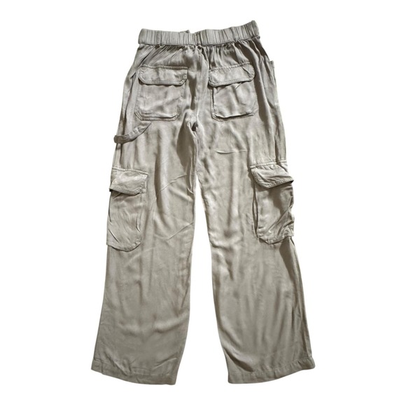 Rewash Cargo Pants Size S High Waist Wide Leg Utility Pockets‎ Streetwear Khaki - Picture 1 of 8